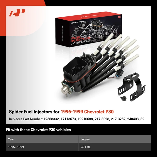 Spider Fuel Injectors for 1996-1999 Chevrolet P30
