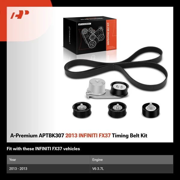 A-Premium APTBK307 2013 INFINITI FX37 Timing Belt Kit