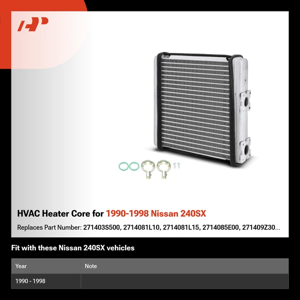 HVAC Heater Core for 1990-1998 Nissan 240SX