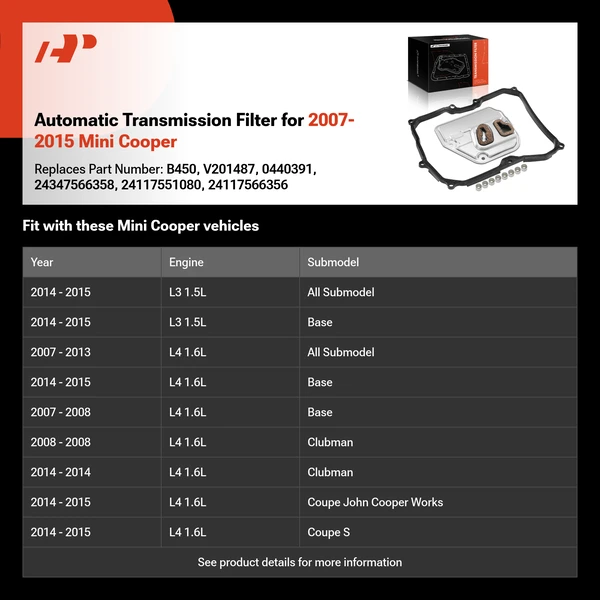 Automatic Transmission Filter for 2007-2015 Mini Cooper