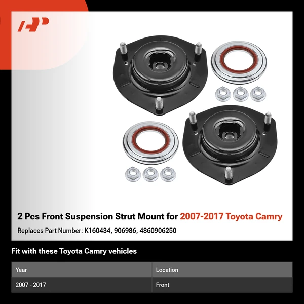 2 Pcs Front Suspension Strut Mount for 2007-2017 Toyota Camry
