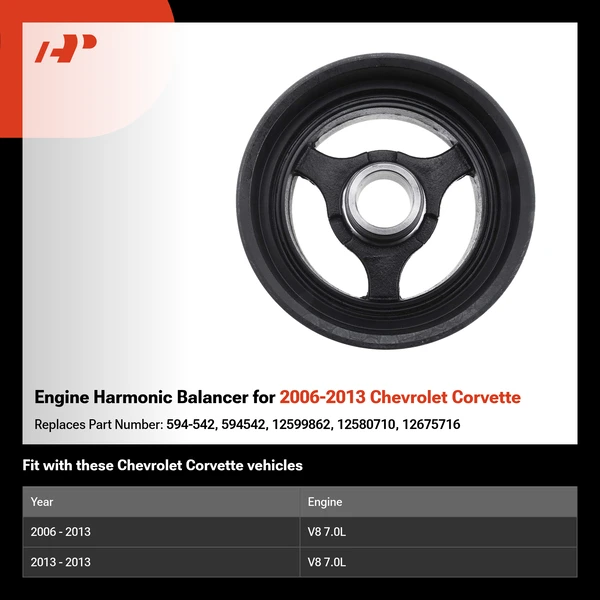Engine Harmonic Balancer for 2006-2013 Chevrolet Corvette