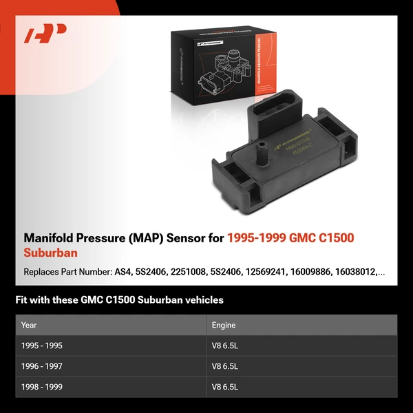 Manifold Pressure (MAP) Sensor for 1995-1999 GMC C1500 Suburban