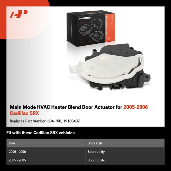 Main Mode HVAC Heater Blend Door Actuator for 2005-2006 Cadillac SRX