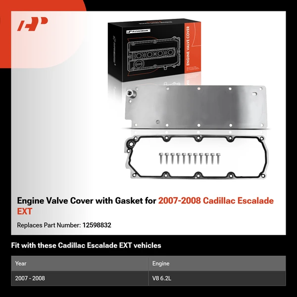 Engine Valve Cover with Gasket for 2007-2008 Cadillac Escalade EXT