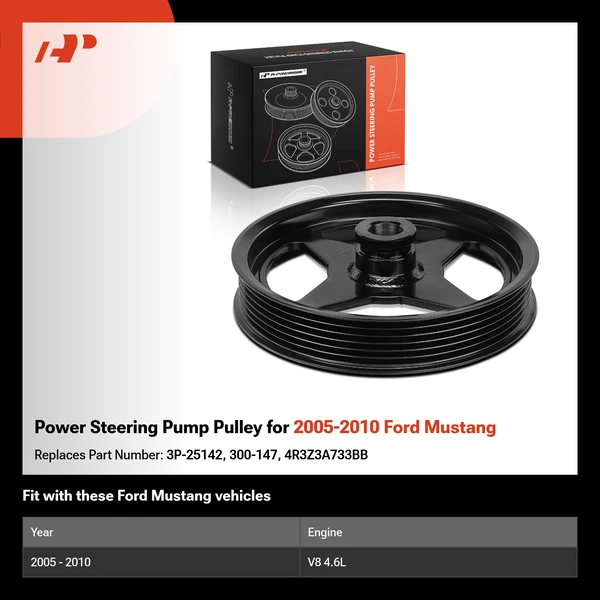 Power Steering Pump Pulley for 2005-2010 Ford Mustang