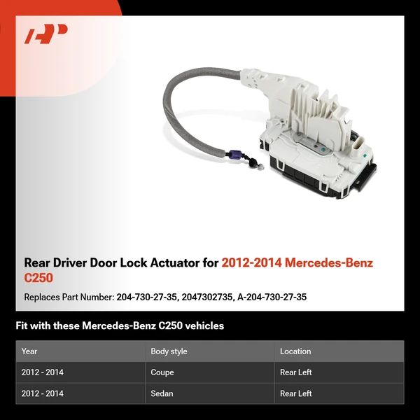 Rear Driver Door Lock Actuator for 2012-2014 Mercedes-Benz C250