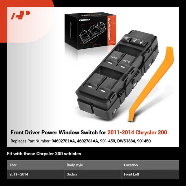 Front Driver Power Window Switch for 2011-2014 Chrysler 200