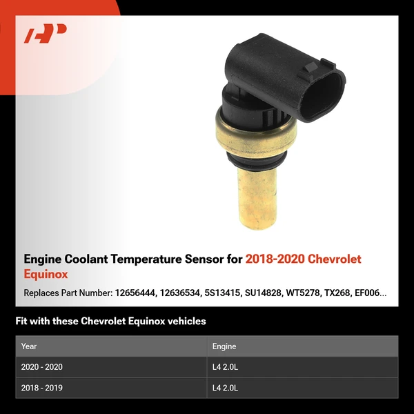 Engine Coolant Temperature Sensor for 2018-2020 Chevrolet Equinox