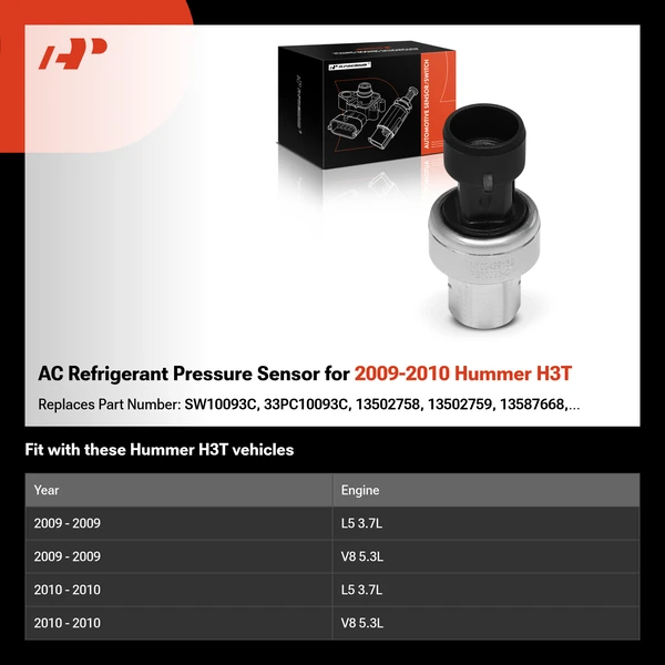 AC Refrigerant Pressure Sensor for 2009-2010 Hummer H3T