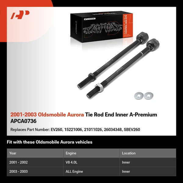 2001-2003 Oldsmobile Aurora Tie Rod End Inner A-Premium APCA0736