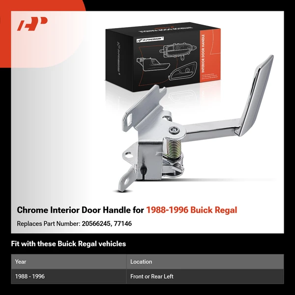 Chrome Interior Door Handle for 1988-1996 Buick Regal