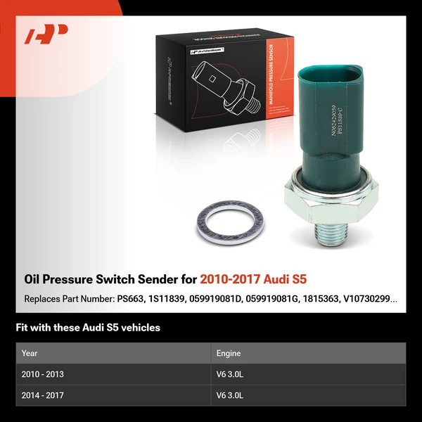 Oil Pressure Switch Sender for 2010-2017 Audi S5