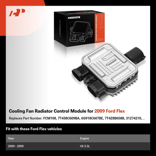 Cooling Fan Radiator Control Module for 2009 Ford Flex