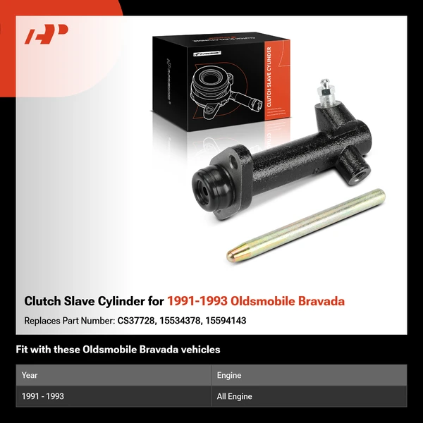 Clutch Slave Cylinder for 1991-1993 Oldsmobile Bravada