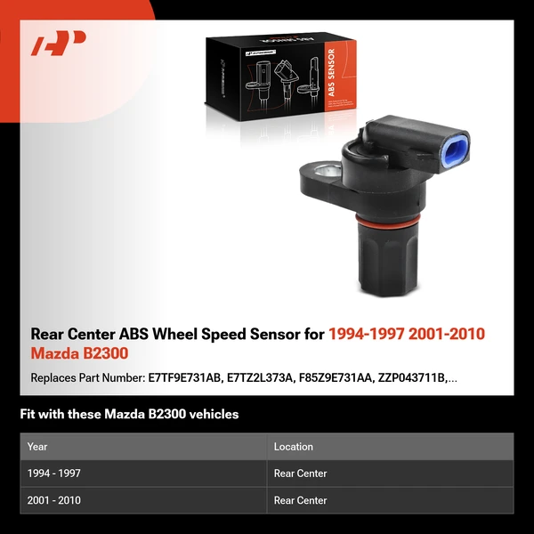 Rear Center ABS Wheel Speed Sensor for 1994-1997 2001-2010 Mazda B2300
