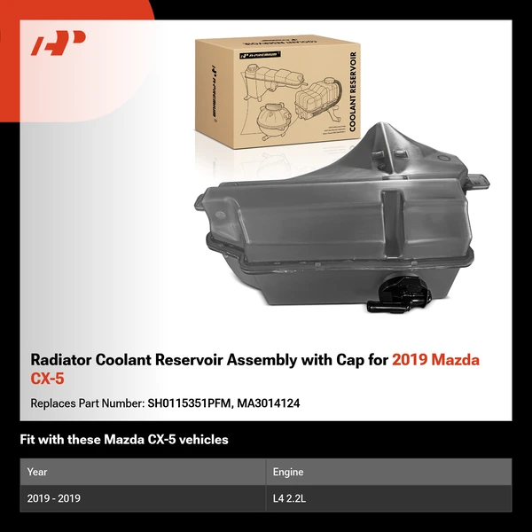 Radiator Coolant Reservoir Assembly with Cap for 2019 Mazda CX-5