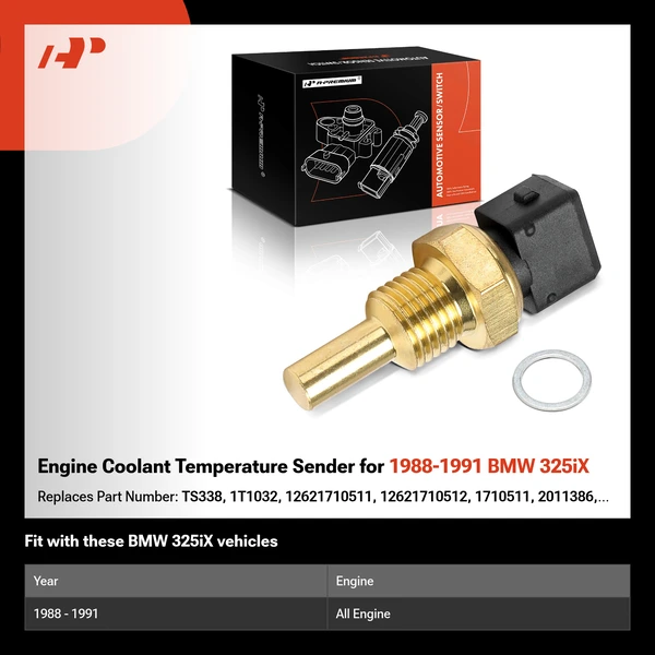 Engine Coolant Temperature Sender for 1988-1991 BMW 325iX
