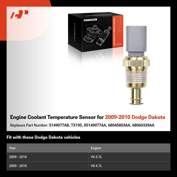 Engine Coolant Temperature Sensor for 2009-2010 Dodge Dakota