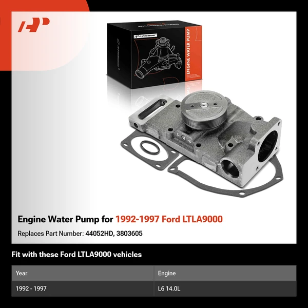 Engine Water Pump for 1992-1997 Ford LTLA9000