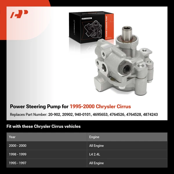 Power Steering Pump for 1995-2000 Chrysler Cirrus