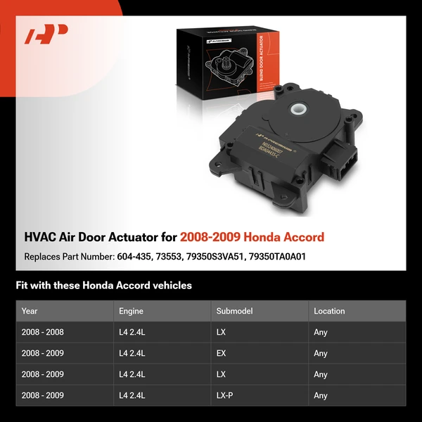 HVAC Air Door Actuator for 2008-2009 Honda Accord