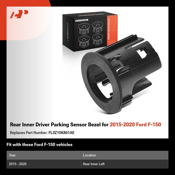 Rear Inner Driver Parking Sensor Bezel for 2015-2020 Ford F-150