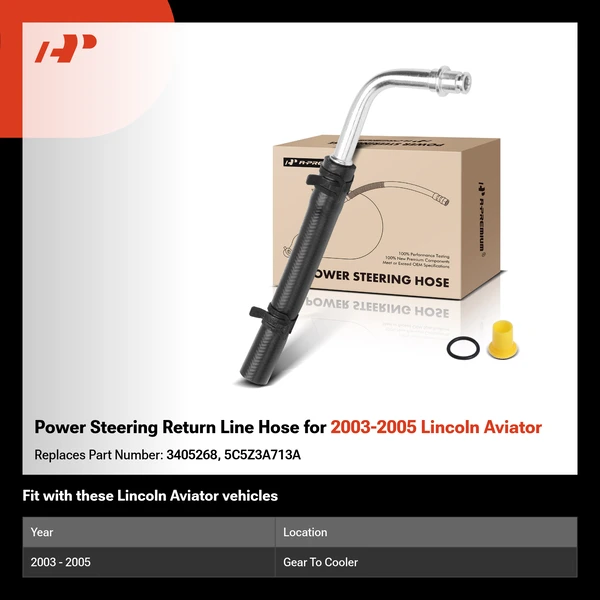 Power Steering Return Line Hose for 2003-2005 Lincoln Aviator