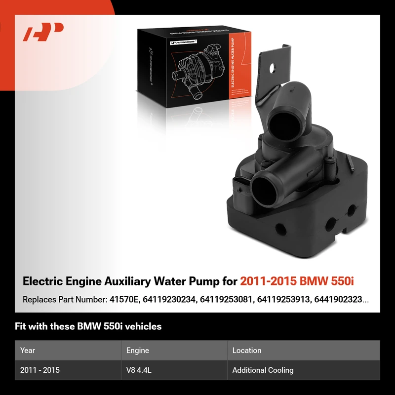 Electric Engine Auxiliary Water Pump for 2011-2015 BMW 550i
