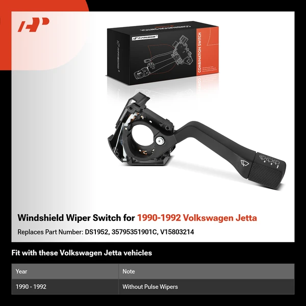 Windshield Wiper Switch for 1990-1992 Volkswagen Jetta