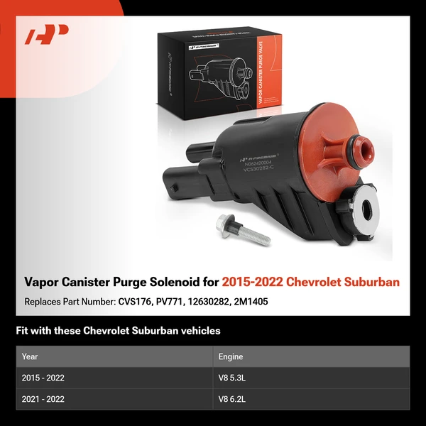 Vapor Canister Purge Solenoid for 2015-2022 Chevrolet Suburban