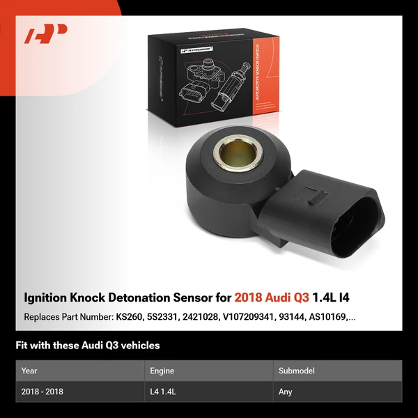 Ignition Knock Detonation Sensor for 2018 Audi Q3 1.4L l4