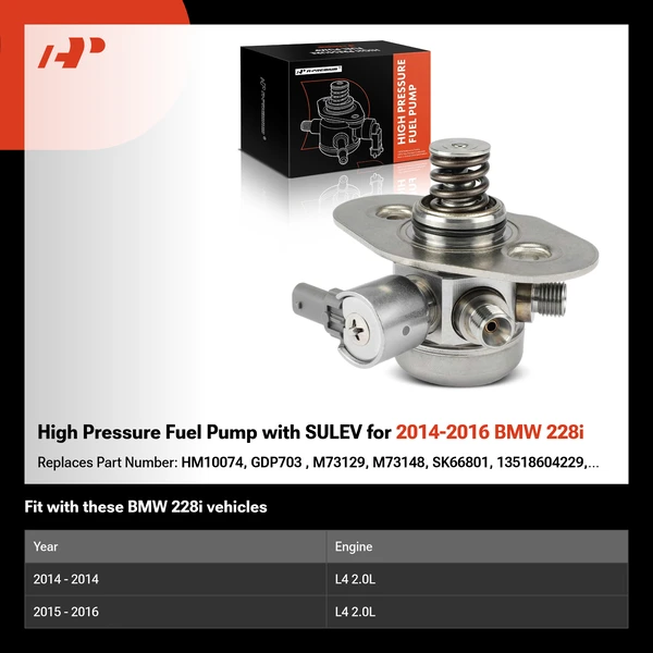 High Pressure Fuel Pump with SULEV for 2014-2016 BMW 228i