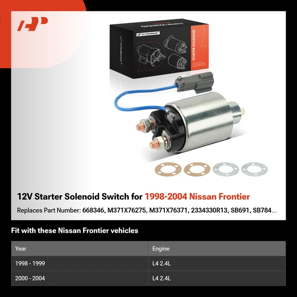 12V Starter Solenoid Switch for 1998-2004 Nissan Frontier