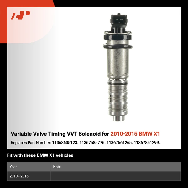 Variable Valve Timing VVT Solenoid for 2010-2015 BMW X1