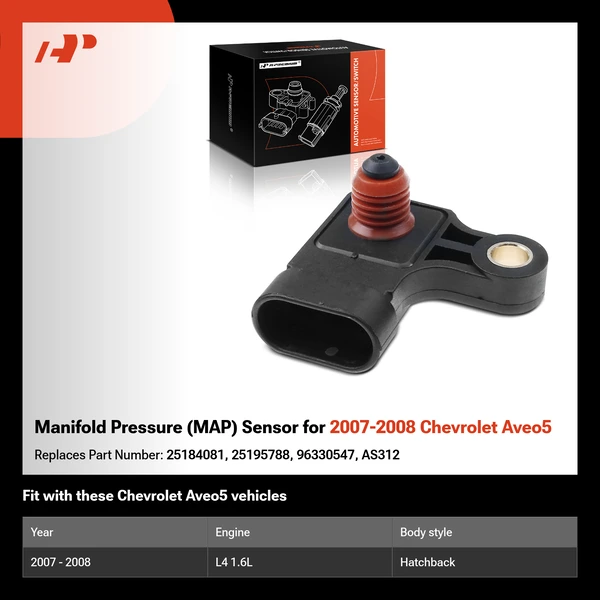 Manifold Pressure (MAP) Sensor for 2007-2008 Chevrolet Aveo5