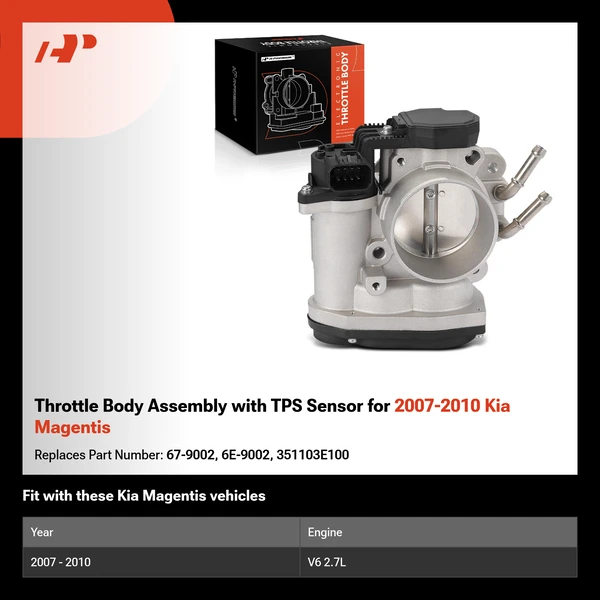 Throttle Body Assembly with TPS Sensor for 2007-2010 Kia Magentis