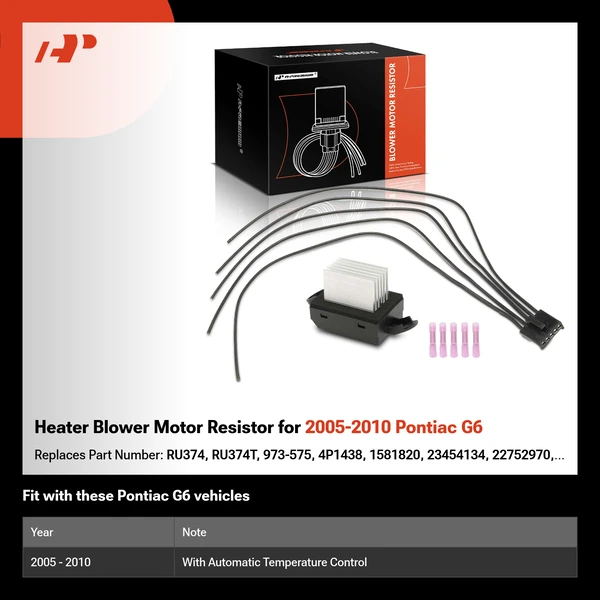 Heater Blower Motor Resistor for 2005-2010 Pontiac G6