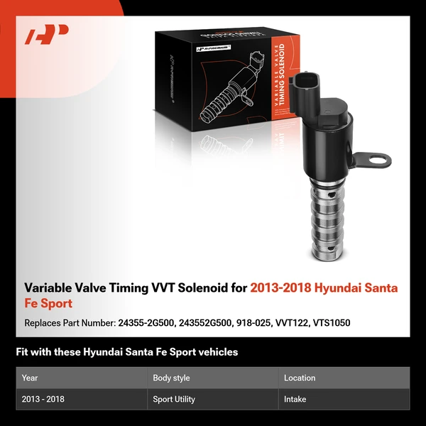 Variable Valve Timing VVT Solenoid for 2013-2018 Hyundai Santa Fe Sport