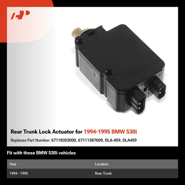 Rear Trunk Lock Actuator for 1994-1995 BMW 530i
