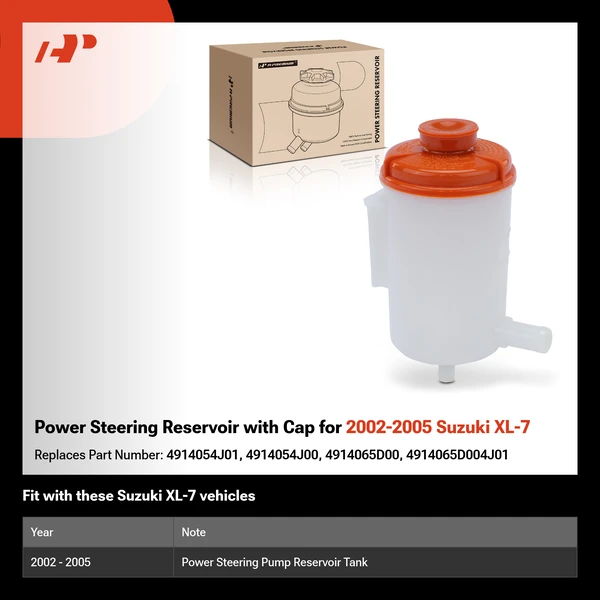 Power Steering Reservoir with Cap for 2002-2005 Suzuki XL-7