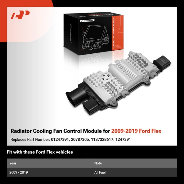 Radiator Cooling Fan Control Module for 2009-2019 Ford Flex