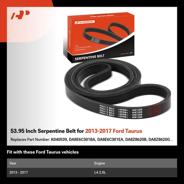 53.95 Inch Serpentine Belt for 2013-2017 Ford Taurus