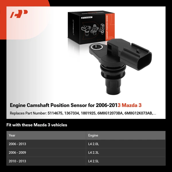 Engine Camshaft Position Sensor for 2006-2013 Mazda 3