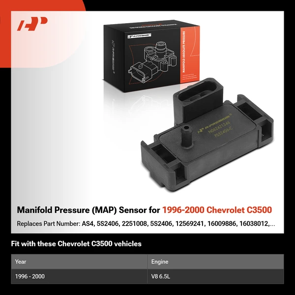 Manifold Pressure (MAP) Sensor for 1996-2000 Chevrolet C3500