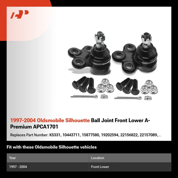 1997-2004 Oldsmobile Silhouette Ball Joint Front Lower A-Premium APCA1701