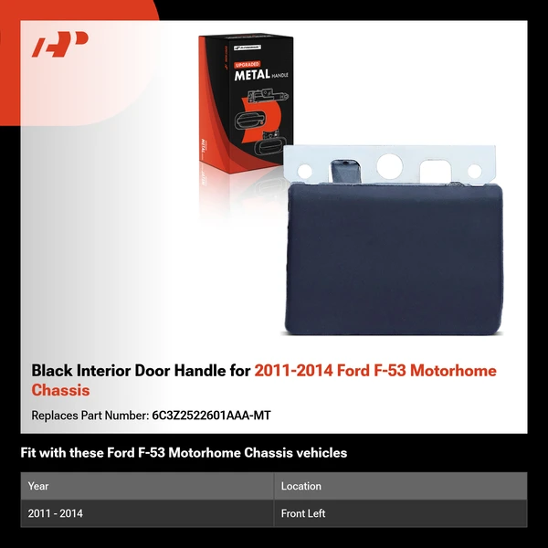 Black Interior Door Handle for 2011-2014 Ford F-53 Motorhome Chassis