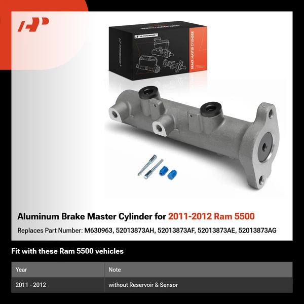 Aluminum Brake Master Cylinder for 2011-2012 Ram 5500