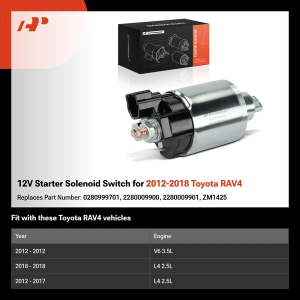 12V Starter Solenoid Switch for 2012-2018 Toyota RAV4
