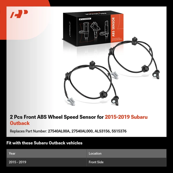 2 Pcs Front ABS Wheel Speed Sensor for 2015-2019 Subaru Outback